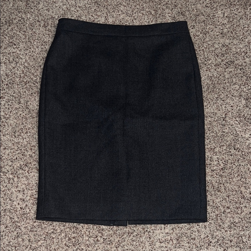 J. Crew No. 2 Pencil Skirt Dark Gray Wool Size 4